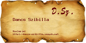 Dancs Szibilla névjegykártya